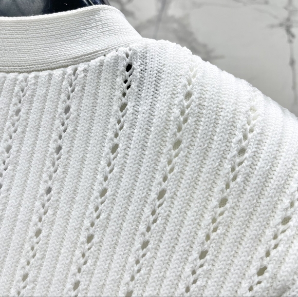 self-portrait FW24 Pointelle knit peplum mini dress - Picture 10 of 14